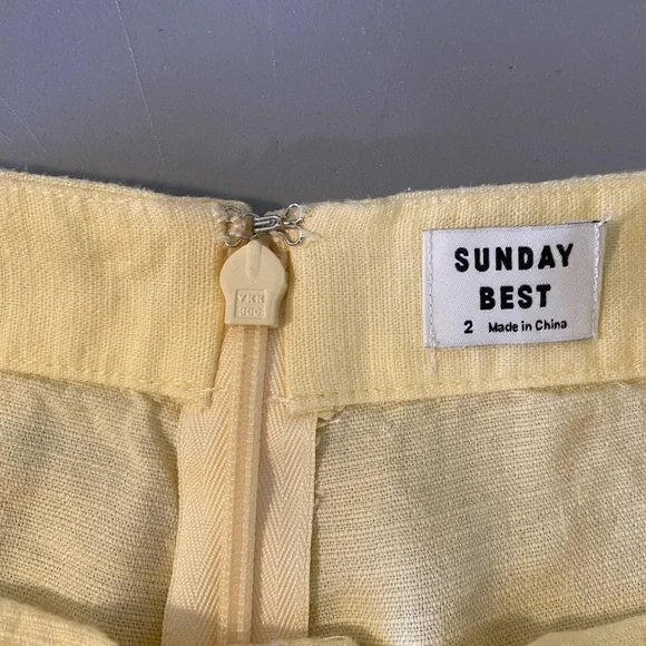 Aritzia Sunday Best Shorts Sz 2 Lyocell Linen #506 - Picture 10 of 12